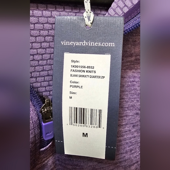 Vineyard Vines Sankaty Performance Golf Quarter Zip Purple Mens Multiple Sizes
